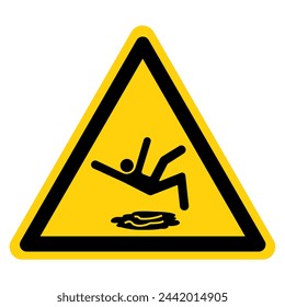 Slippery When Wet Symbol Sign,Vector Illustration, Isolated On White Background Label. EPS10
