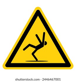 Slippery When Wet Symbol Sign,Vector Illustration, Isolated On White Background Label. EPS10