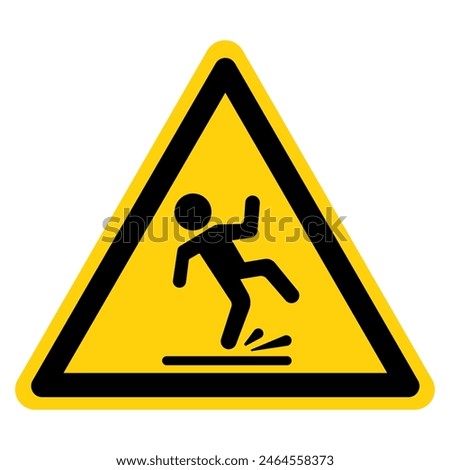 Slippery When Wet Symbol Sign,Vector Illustration, Isolated On White Background Label. EPS10