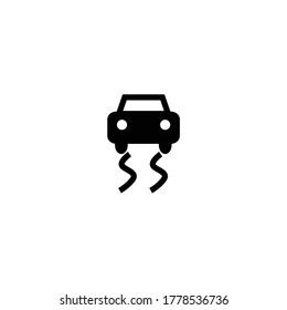 Slippery beim Nasswarnzeichen