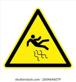 Slippery when wet warning sign, cautioning against potential hazards and promoting safety.