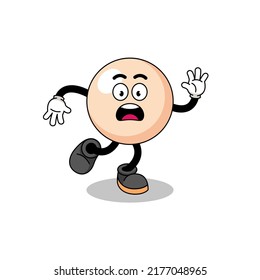 slipping pearl mascot illustration , character design
