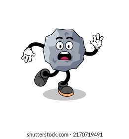 slipping stone mascot illustration , character design