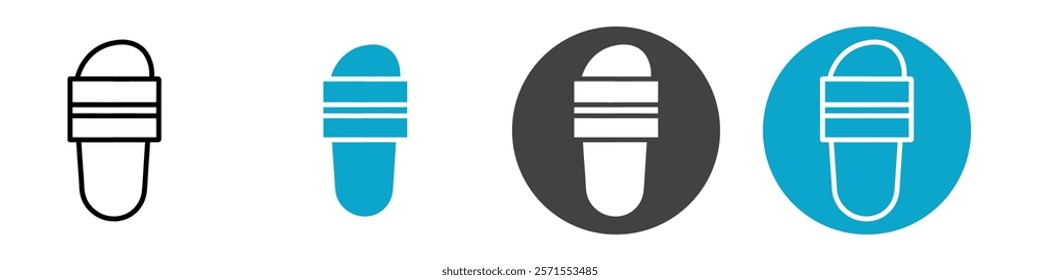 slippper icon Vector illustration in black