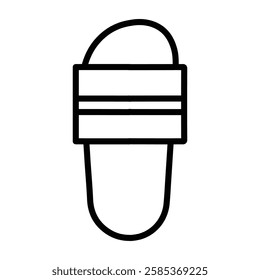 slippper iconVector illustration in black