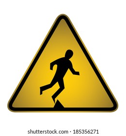 Slips and Trips warning sign- vector