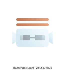 Slit drum. Editable vector icon, coloured.