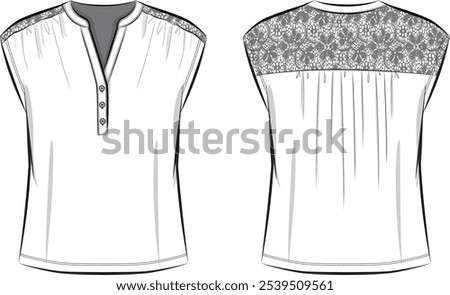 slit V neck tank top