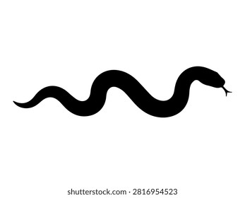 Slithering Snake Silhouette Simple Icon