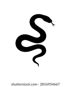 Slithering Snake Silhouette Simple Icon