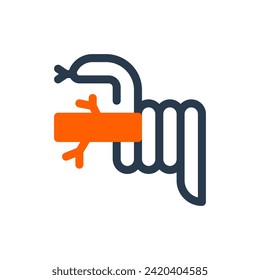 Slithering Tree Snake in Jungle Vector Icon Illustration