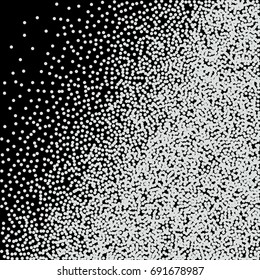 Sliver dots on Dark background. Abstract Radial Gradient, Circle halftone Dots, Sliver Dotwork Engraving Pattern, Fine Radial Gradient For Your Design. Vector Illustration