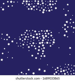Sliver Stars Holiday. Shining Confetti Holiday. Twinkling Sparkling Modern. Celebration Anniversary. White Starry Festive. Glitter Banner. Summer Poster. Party Holiday.
