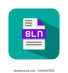 Sln audio file flat icons, document, files type,extension, format symbol icon.