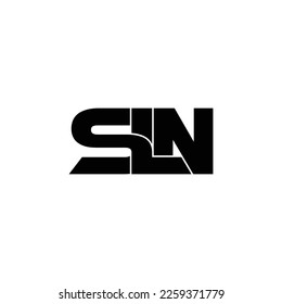 vector de diseño de logotipo de monólogo de letra SLN