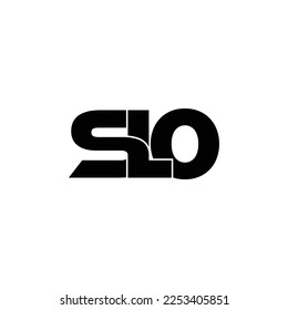 SLO letter monogram logo design vector
