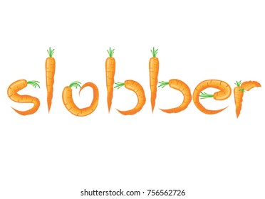 slobber in carrot design