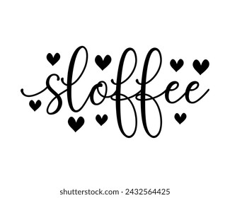 Sloffee sloth typography t-shirt design