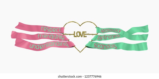 slogan about love with ribbons. illustration for t-shirts, hoodies, hoodies, clothes and other