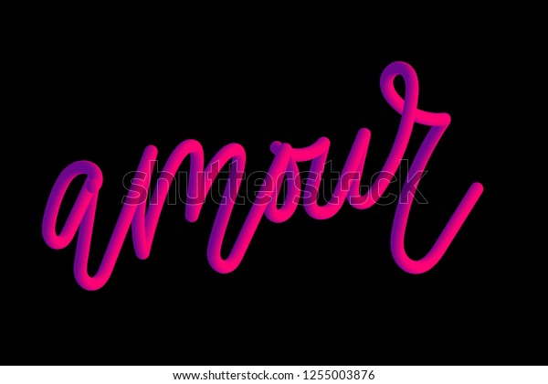 Slogan Amour Phrase Graphic Vector Print Stock Vector Royalty Free