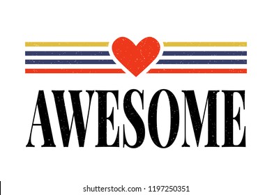 slogan Awesome phrase graphic vector Print Fashion lettering calligraphy