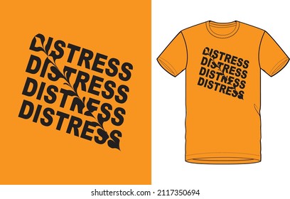 slogan based distress artwork print for men's 