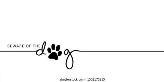 Slogan Beware of the dog. I love my dogs Dog Bone and footsteps. Canine foot, feet print pictogram. Hound footprints silhouette. Dogs paw. Woof, bite sign. Vector bones. lover animal day or dog day.