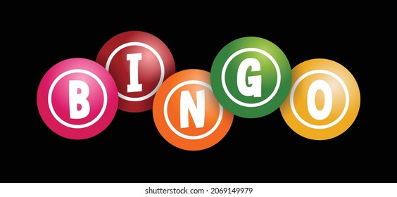 Slogan Bingo Lottery Balls Game Chance Stock Vector (Royalty Free ...