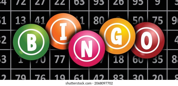 Slogan Bingo Lottery Balls Numbers Game Stock Vector (Royalty Free ...