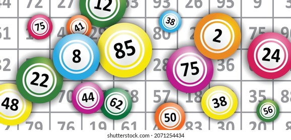 Slogan Bingo Lottery Balls Numbers Game Stock Vector (Royalty Free ...