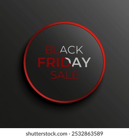 O slogan Black Friday é um fundo escuro. Banner de venda Black Friday, oferta exclusiva por tempo limitado, banner da web. O design da venda da Black Friday. Moderno fundo abstrato minimalista.