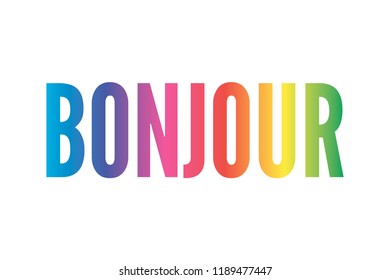 slogan Bonjour phrase graphic vector Print Fashion lettering