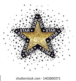  slogan bright star for t shirt illustration