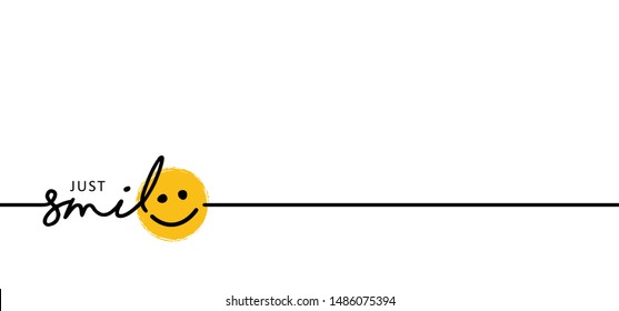 Slogan by happy and smile every day World smiling month Drawing emotion symbol Vector draw success relax quotes Relaxing and chill, motivation, inspiration message moment concept lazy ideas emoji time