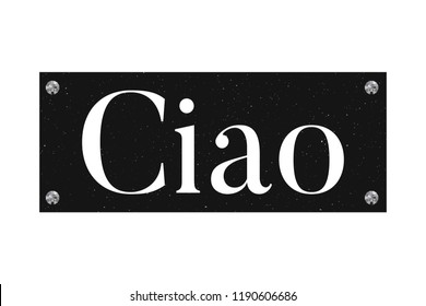 slogan CIAO phrase graphic vector Print Fashion lettering