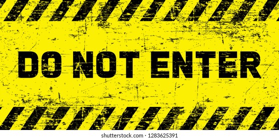 Slogan do not enter, attention background Caution Stop halt allowed area Back, yellow tape sign Admittance progress security warning zone Safety vector icon. Beware cross, police. Crime scene, place.