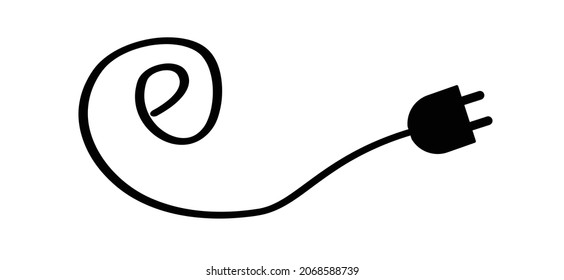 Slogan e charging point symbol. Electric cable plug, battery charger for e-bike, bicycle, car or scooter parking, power station signs. Flat vector vehicle plugging signs.