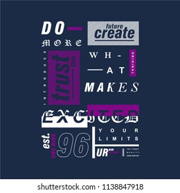slogan element art typographic t shirt design, vector illustration modern image