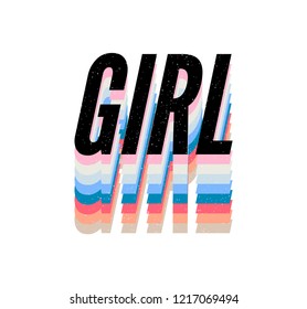 slogan Girl phrase graphic vector Print Fashion lettering