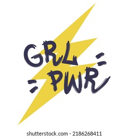 Slogan Girl power vector illustration