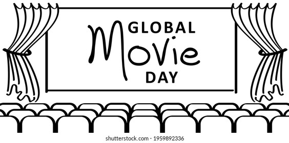 slogan-global-movie-day-theater-stage-stock-vector-royalty-free