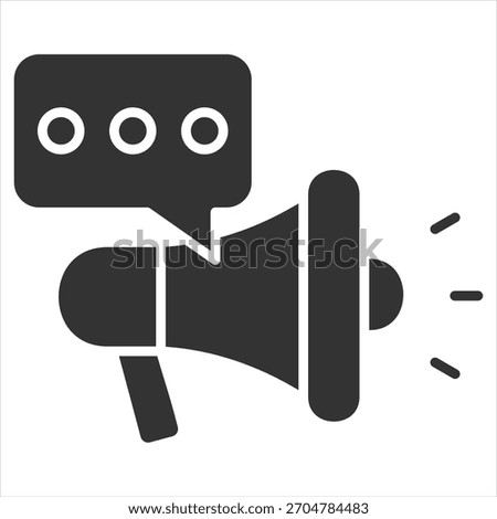 Slogan Glyph Icon Vector Illustration