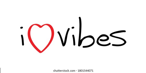 Slogan good vibes. Cool funny vector quote, inspiration message moment. Motivation with happy smile. Hand drawn word for possitive emotions quotes for banner or wallpaper. Relaxing and chill.