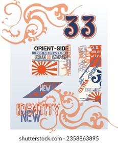 Slogan graphic design set collection.