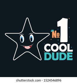 Slogan graphic with patches and star illustration for kid t-shirt and other uses, vector graphic.