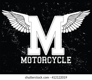 Slogan graphic for t-shirt, motorcycle vector print and varsity. For t-shirt or other uses in vector.T shirt graphic