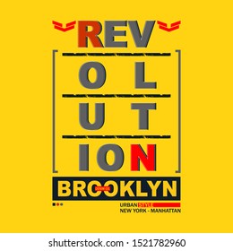 slogan graphic typography Brooklyn,design artistic concept for modern t shirt print,illustration art,letter style