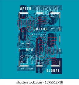 slogan graphic urban abstract element design typography t shirt vector for ready print