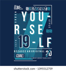slogan graphic urban abstract element design typography t shirt vector for ready print