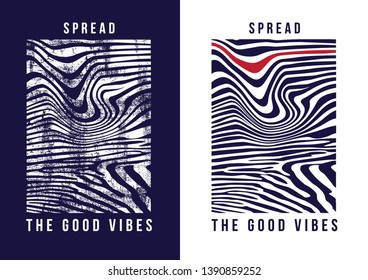 Slogan graphic with zebra skin texture.Trendy t shirt print. - Vector.